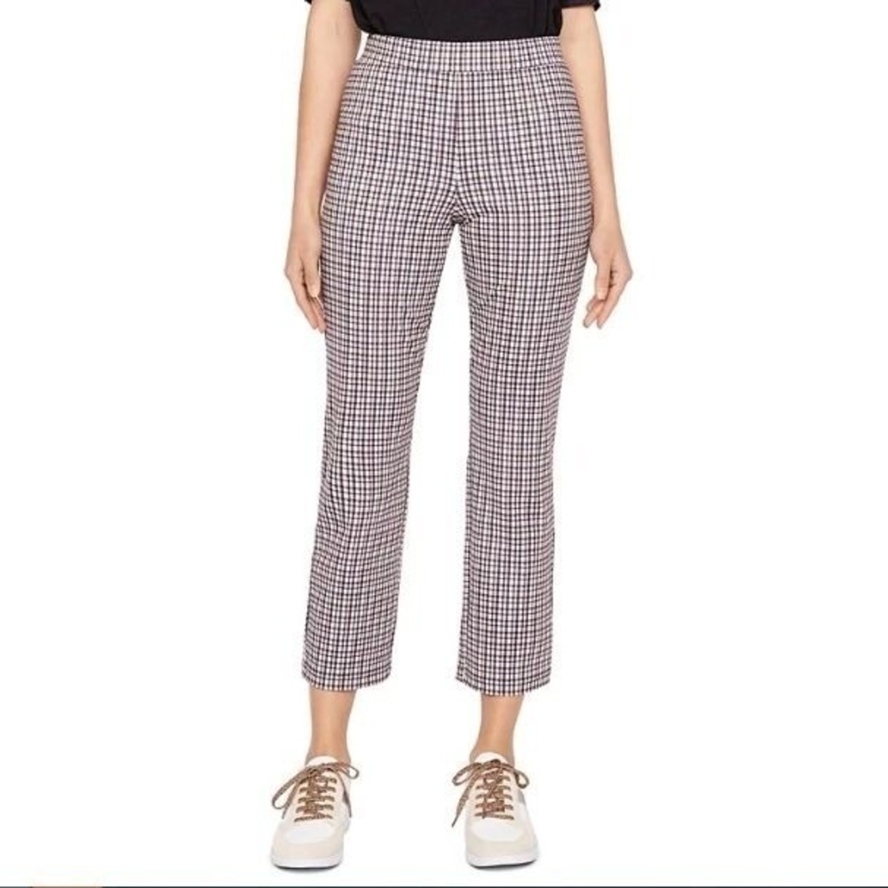 Sanctuary Carnaby Plaid Cropped Pants S Tawny‎ Check Preppy Academia Fall NWT